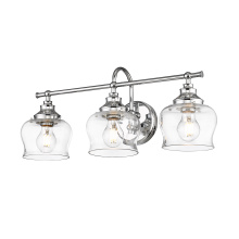 Golden 3610-BA3 CH-CLR - Wry Lighting Daphne 3-light Vanity in Chrome
